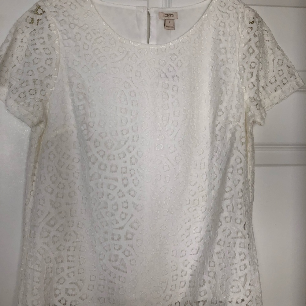 NWT J.Crew Ladies Lace Paisley Blouse Sz: 4